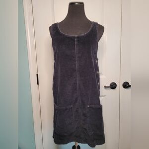 Vintage EXP Jeans by Express Corduroy Jumper Black Size XS Dress 90's Y2K Mini